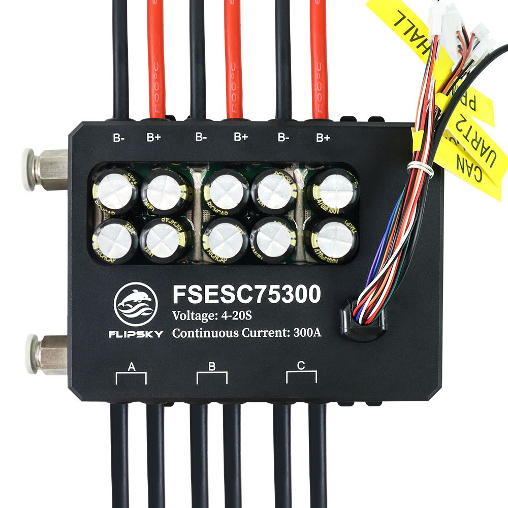 Vesc 75300 High Current Esc - Flipsky FSESC 75300 84V 고전류 350A