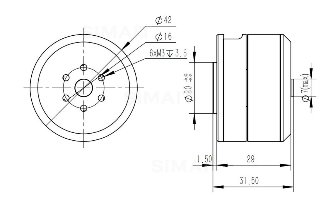 DAMIAO DM-H3510 BLDC 허브 모터 24V - Direct Drive Servo Motor Robotics 리뷰 및 가격